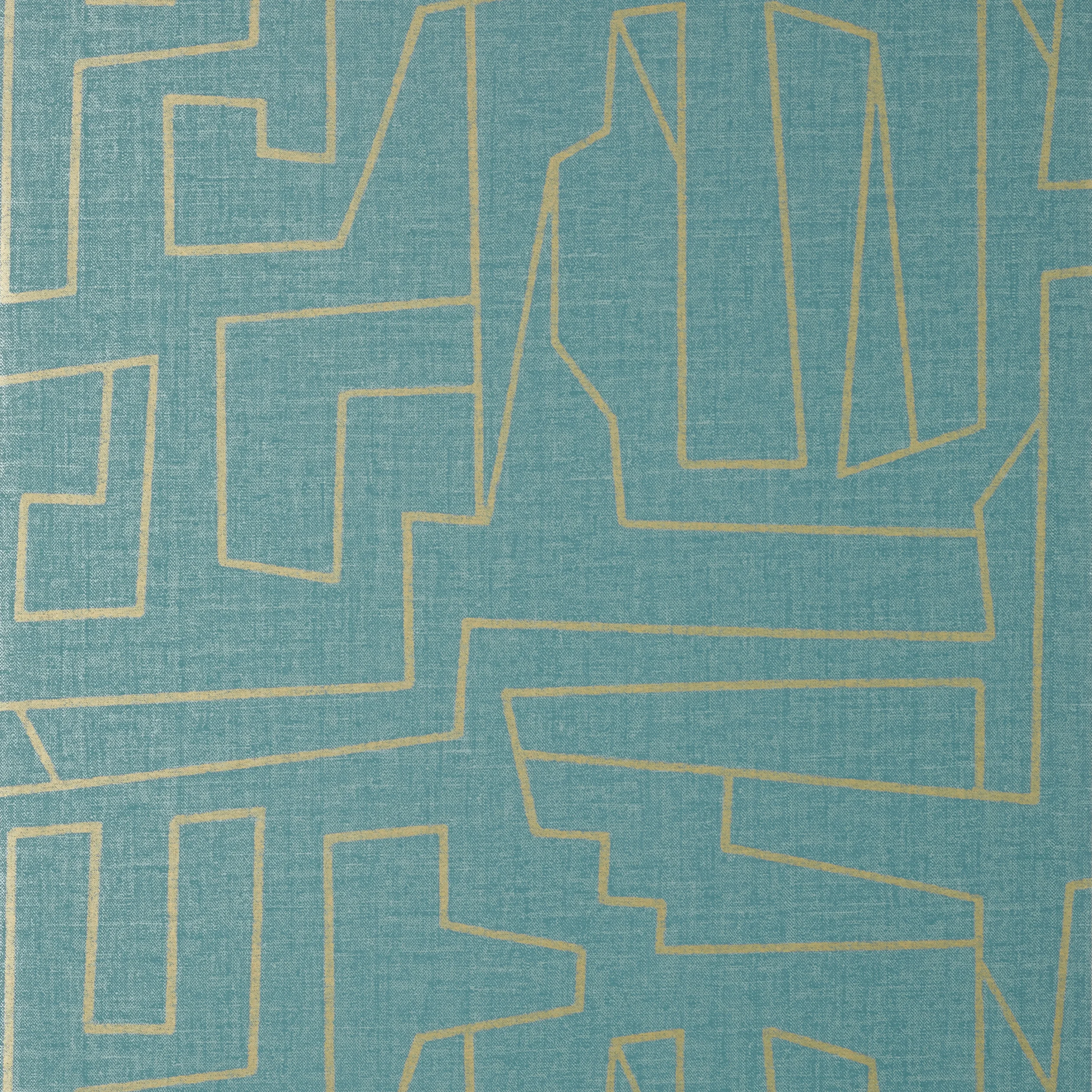 Thibaut MATRIX Wallpaper in Metallic Gold and Teal (T41032) Thibaut MATRIX Metallic Gold and Teal Modern Resource Wallpaper T41032