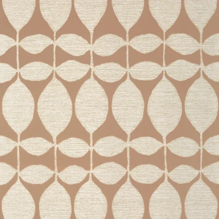 Thibaut LOLA wallpaper in Metallic Pewter on Rust