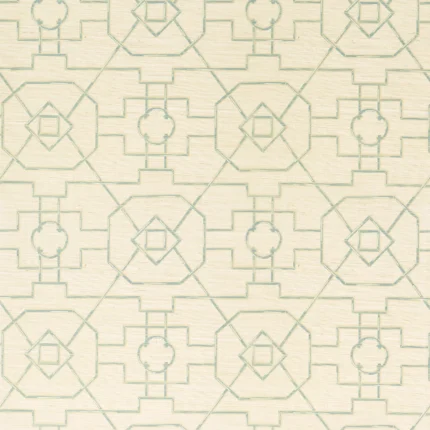 Thibaut EAST GATE Cream and Aqua Grasscloth Resource Wallpaper T41152