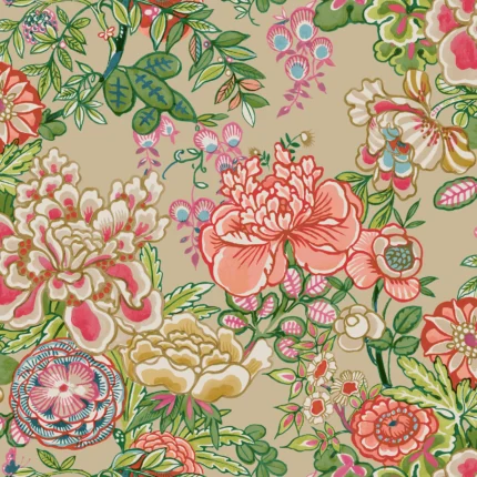 Thibaut PEONY GARDEN Beige Sojourn Wallpaper T42019