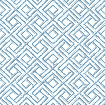 Thibaut FRENCH LATTICE wallpaper in Blue