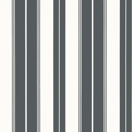 Thibaut NORFOLK STRIPE wallpaper in Charcoal Black