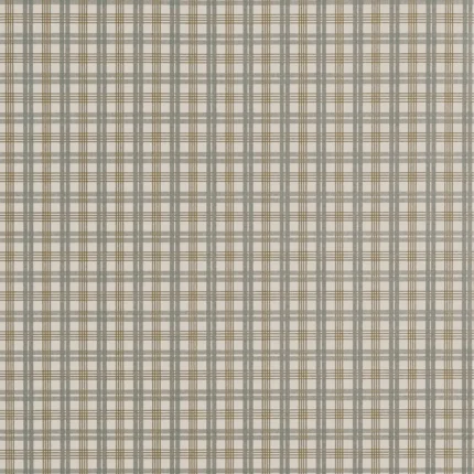 Thibaut HUNTLEY PLAID wallpaper in Grey and Beige