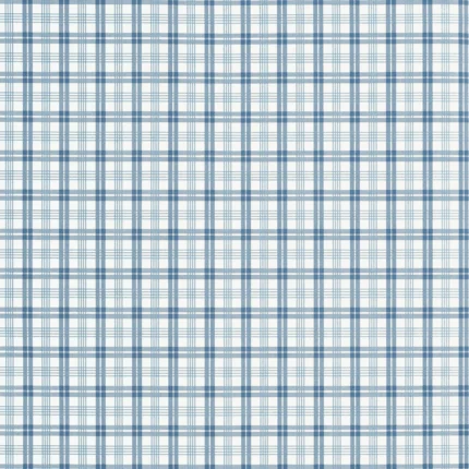 Thibaut HUNTLEY PLAID wallpaper in Blue