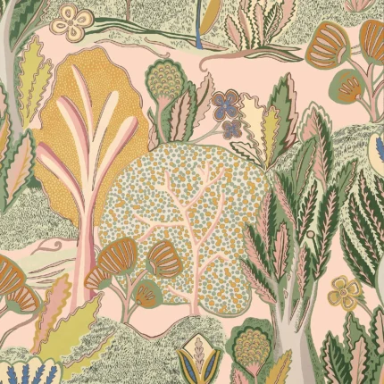 Thibaut ALBERO wallpaper in Apricot and Ginger