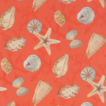 Thibaut CLEARWATER wallpaper in Coral
