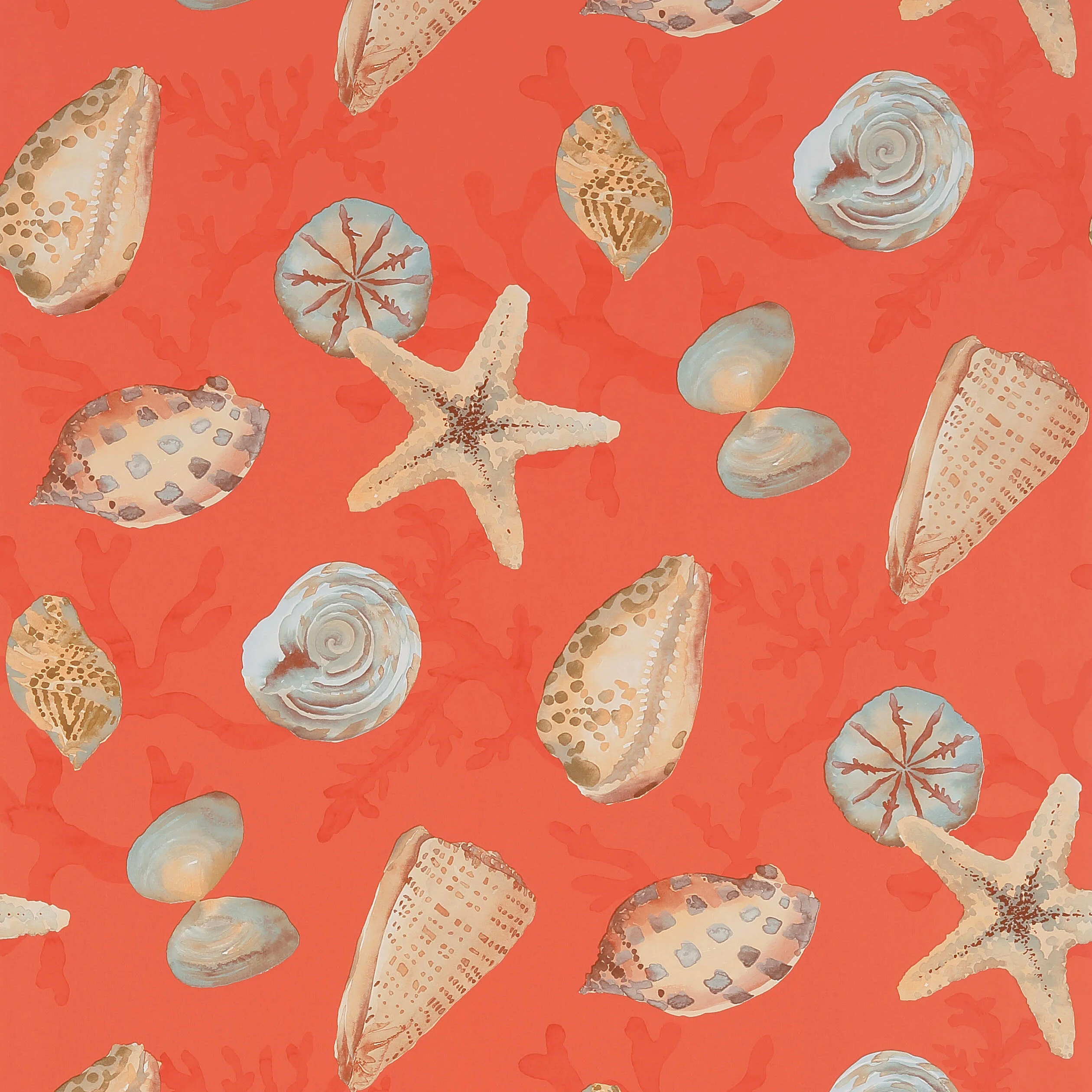 Thibaut CLEARWATER wallpaper in Coral