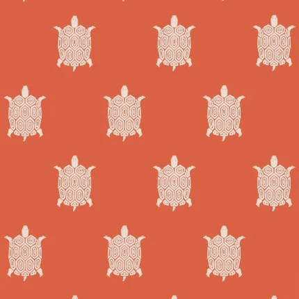 Thibaut TURTLE BAY wallpaper in Coral