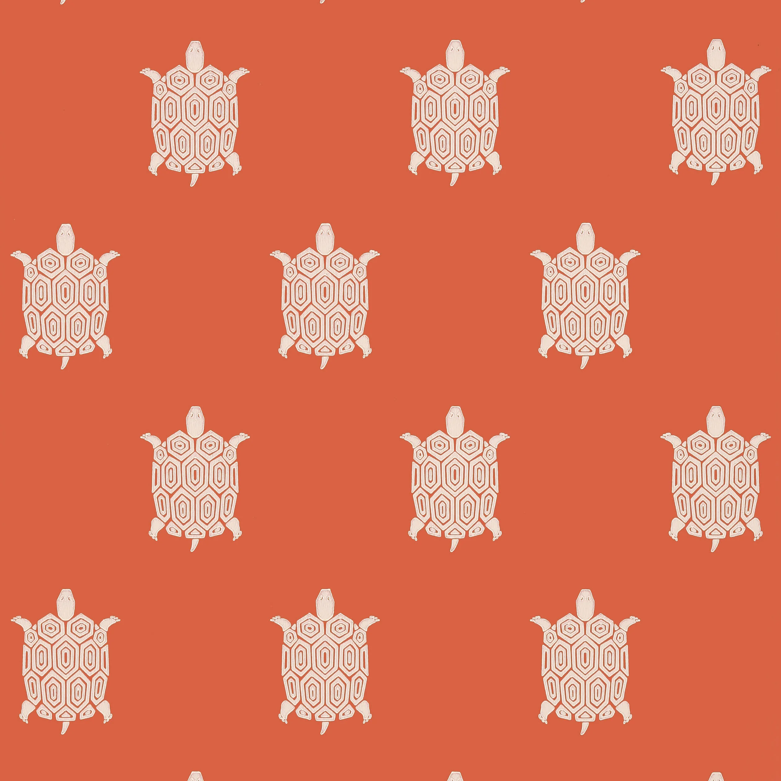 Thibaut TURTLE BAY wallpaper in Coral