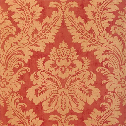 Thibaut ARGENTINA DAMASK wallpaper in Metallic Gold on Red