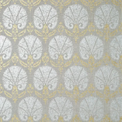 Thibaut TURKISH DAMASK wallpaper in Metallic Gold and Silver