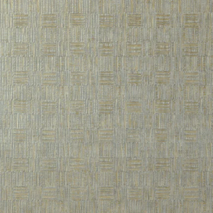 Thibaut TUNICA BASKET wallpaper in Grey with Metallic Gold