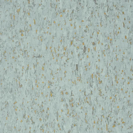 Thibaut MONTADO CORK wallpaper in Aqua on Metallic Gold