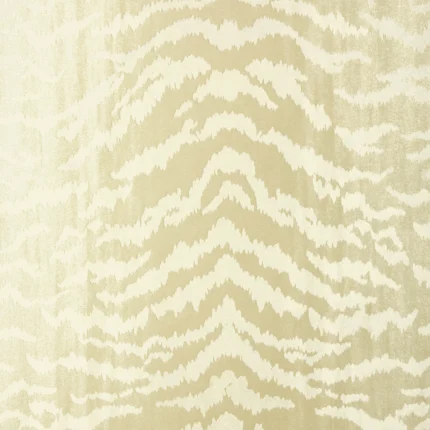 Thibaut TIGER FLOCK wallpaper in Pearl