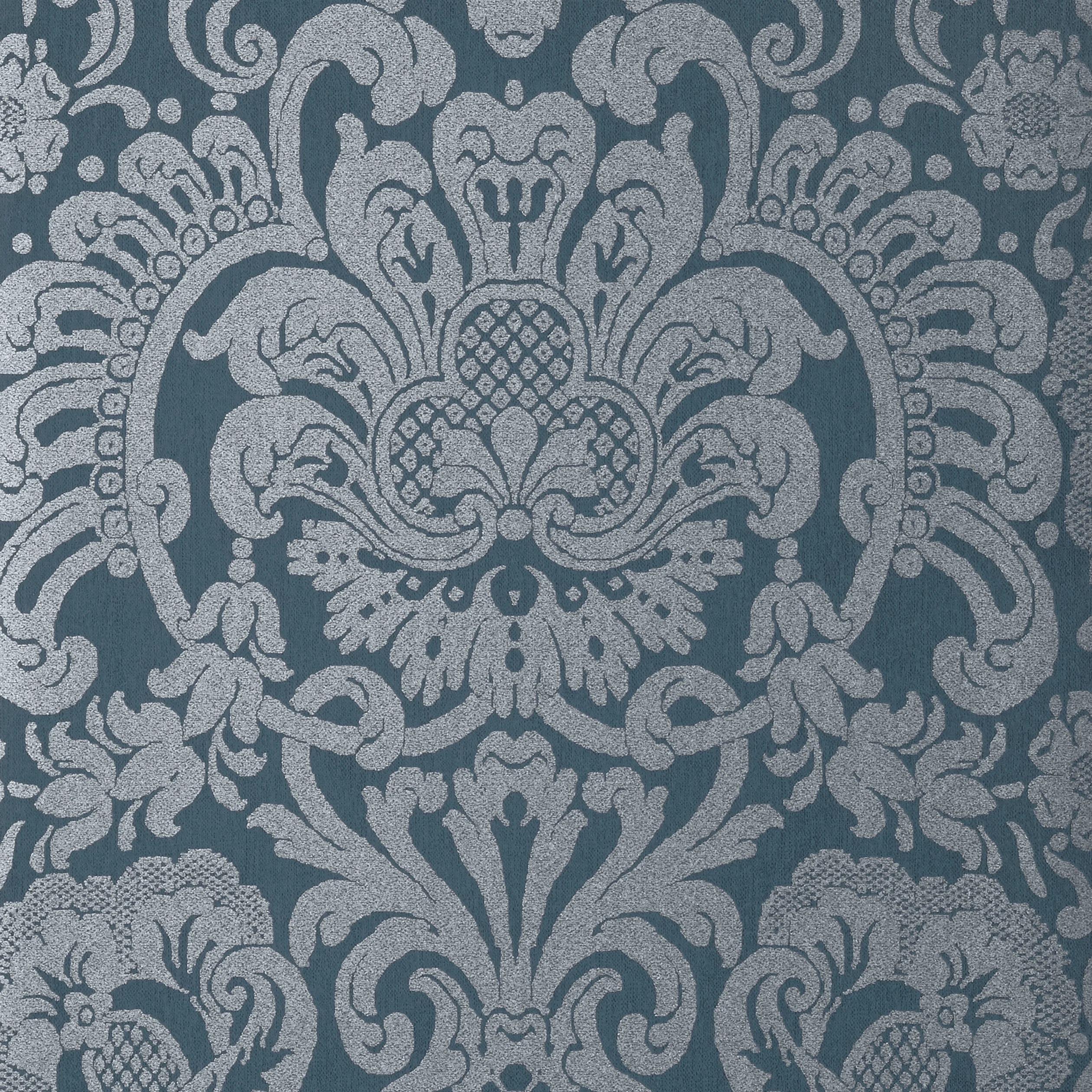 Thibaut DORIAN DAMASK wallpaper in Navy