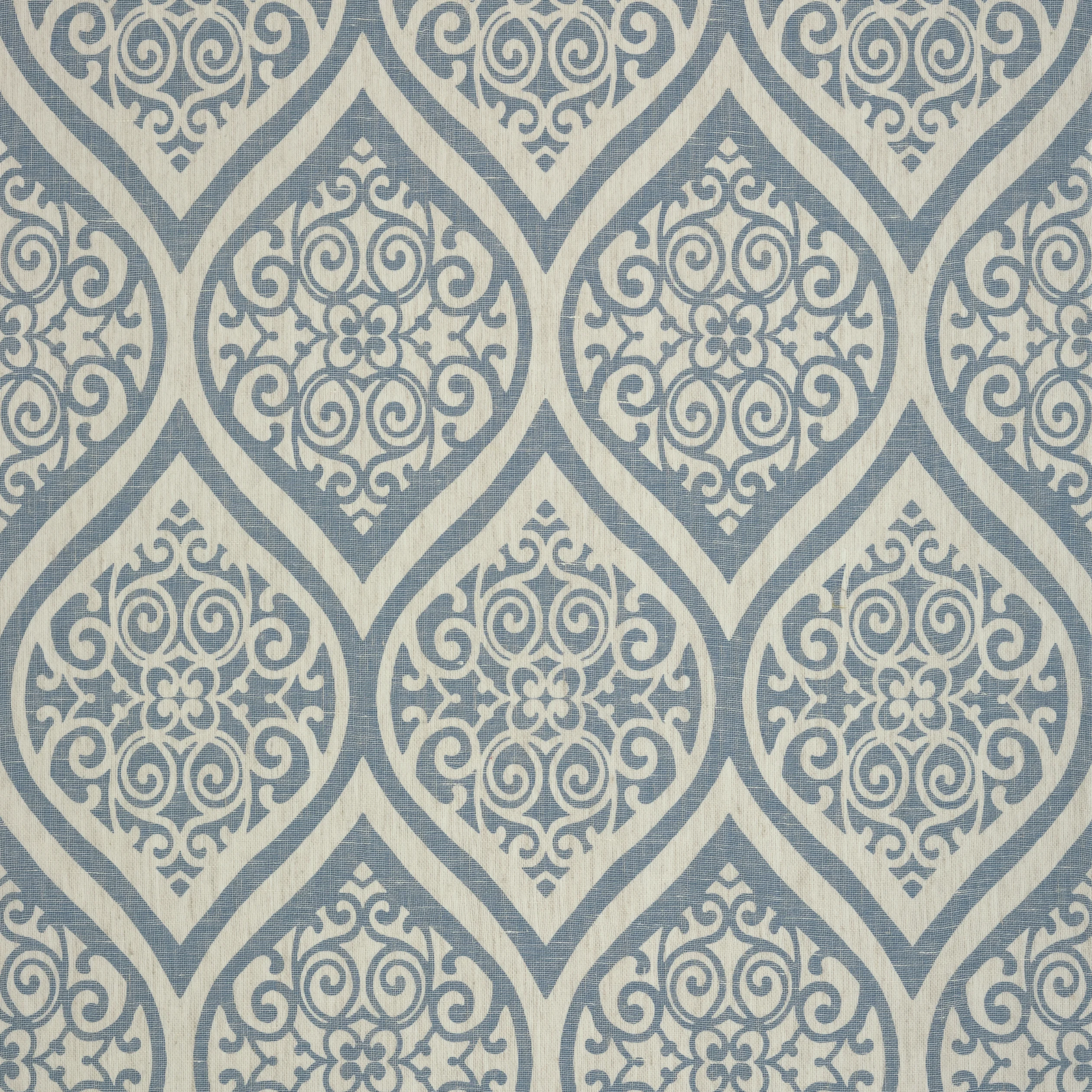 Thibaut TANGIERS wallpaper in Navy on White