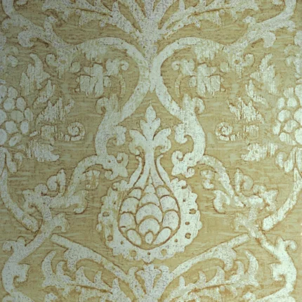 Thibaut PRAVATA DAMASK wallpaper in Champagne on Foil