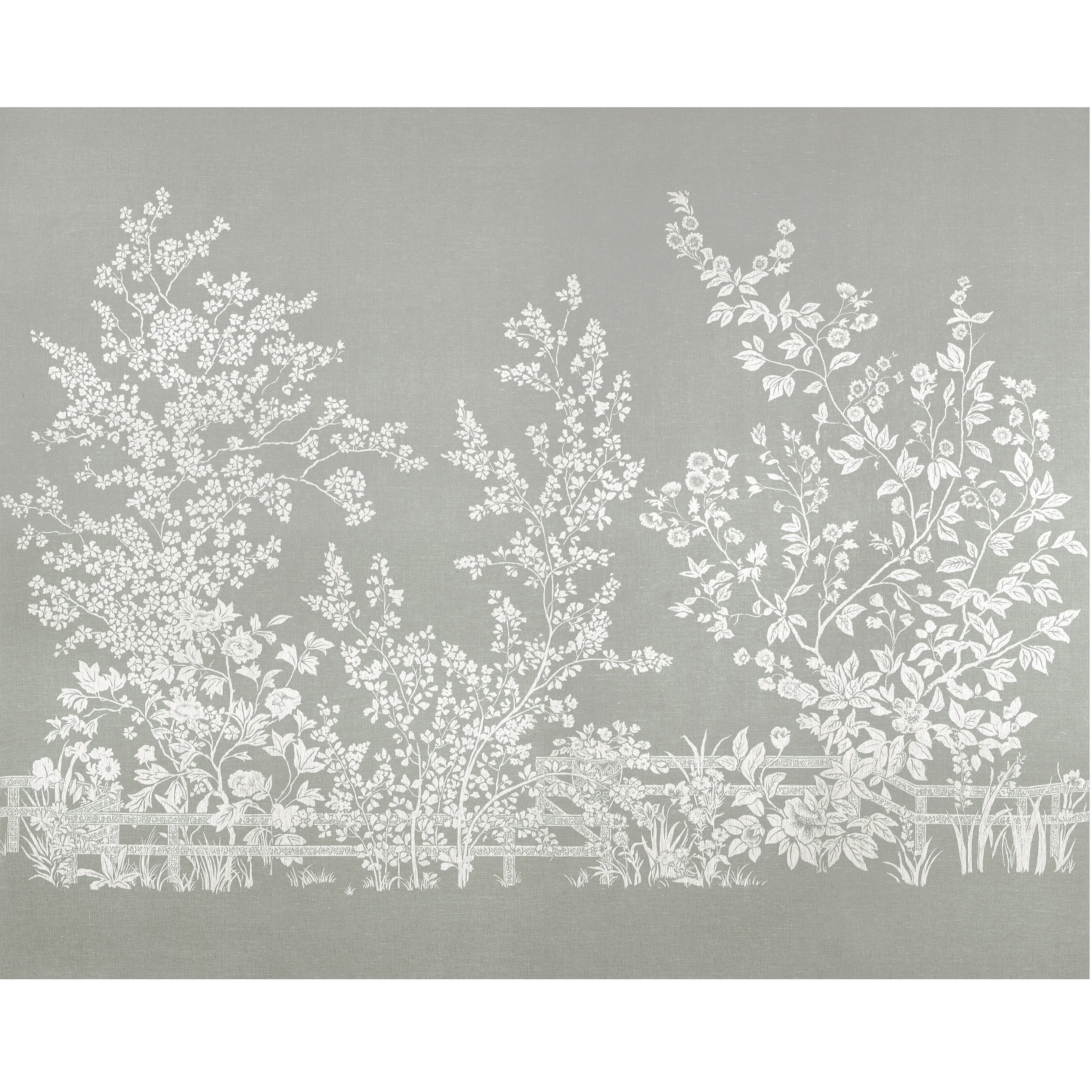 Thibaut VILLA GARDEN MURAL - SET Wallpaper in Charcoal (TM10857) Thibaut VILLA GARDEN MURAL - SET wallpaper in Charcoal