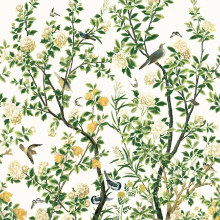 Thibaut JARDIN BLOOM MURAL wallpaper in White