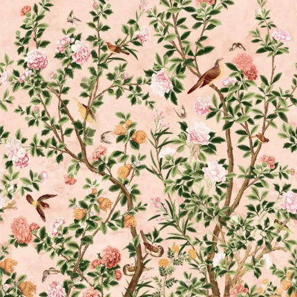Thibaut JARDIN BLOOM MURAL wallpaper in Pink