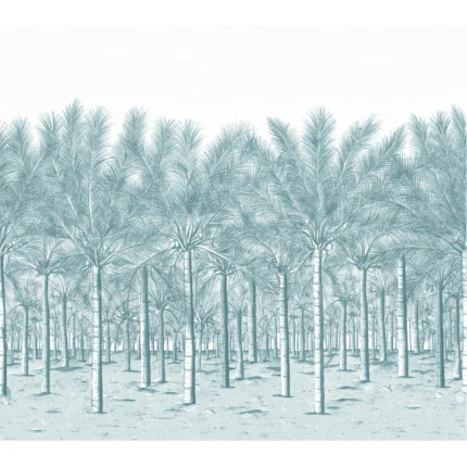 Thibaut PALM GROVE MURAL Spa Blue Wallpaper TM13949