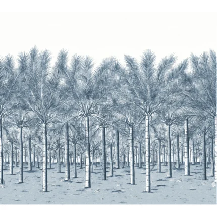Thibaut PALM GROVE MURAL Navy Wallpaper TM13951