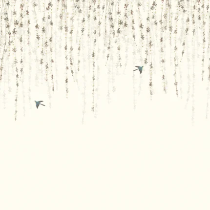 Thibaut BLOSSOM MURAL wallpaper in White