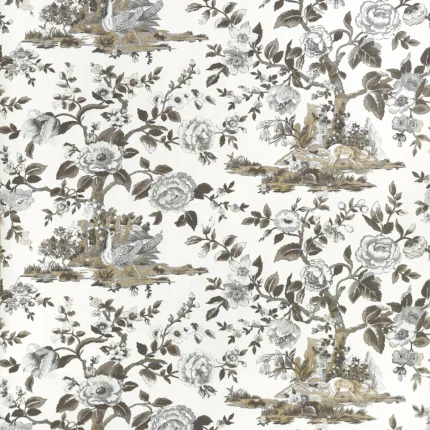 Thibaut FOREST LODGE wallpaper in Brown and White