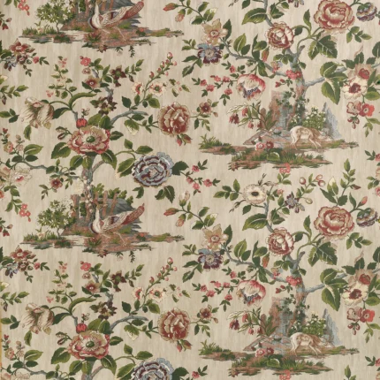Thibaut FOREST LODGE wallpaper in Flax