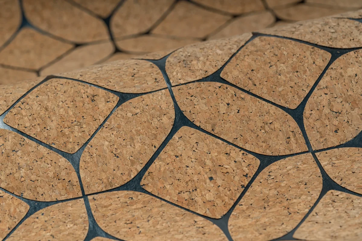 Beveled Native Cork wallcovering, shown in TAK-CB01-01
