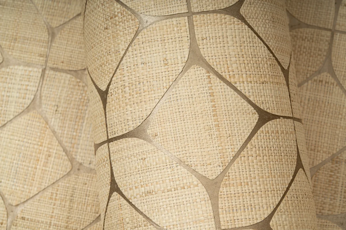 Beveled Raffia wallcovering, shown in TAK-EE01-01