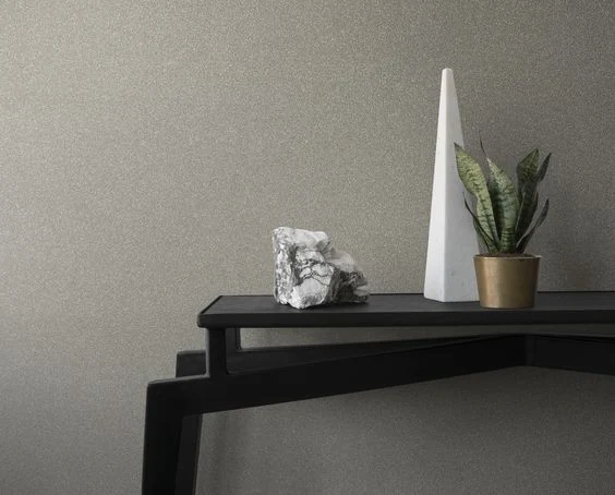 Desert Sand wallcovering, shown in Mineral Glisten