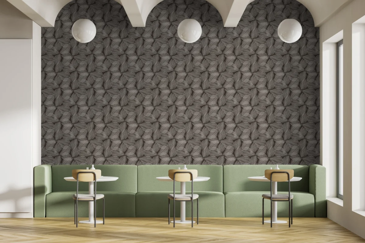 Esplanade wallcovering, shown in Onyx