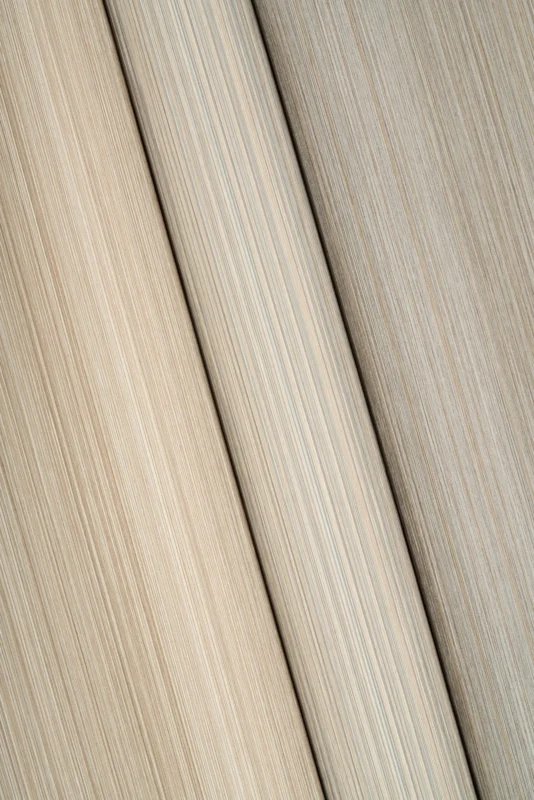 Estria wallcovering, shown in Smoky Quartz, Moonstone, Tourmaline