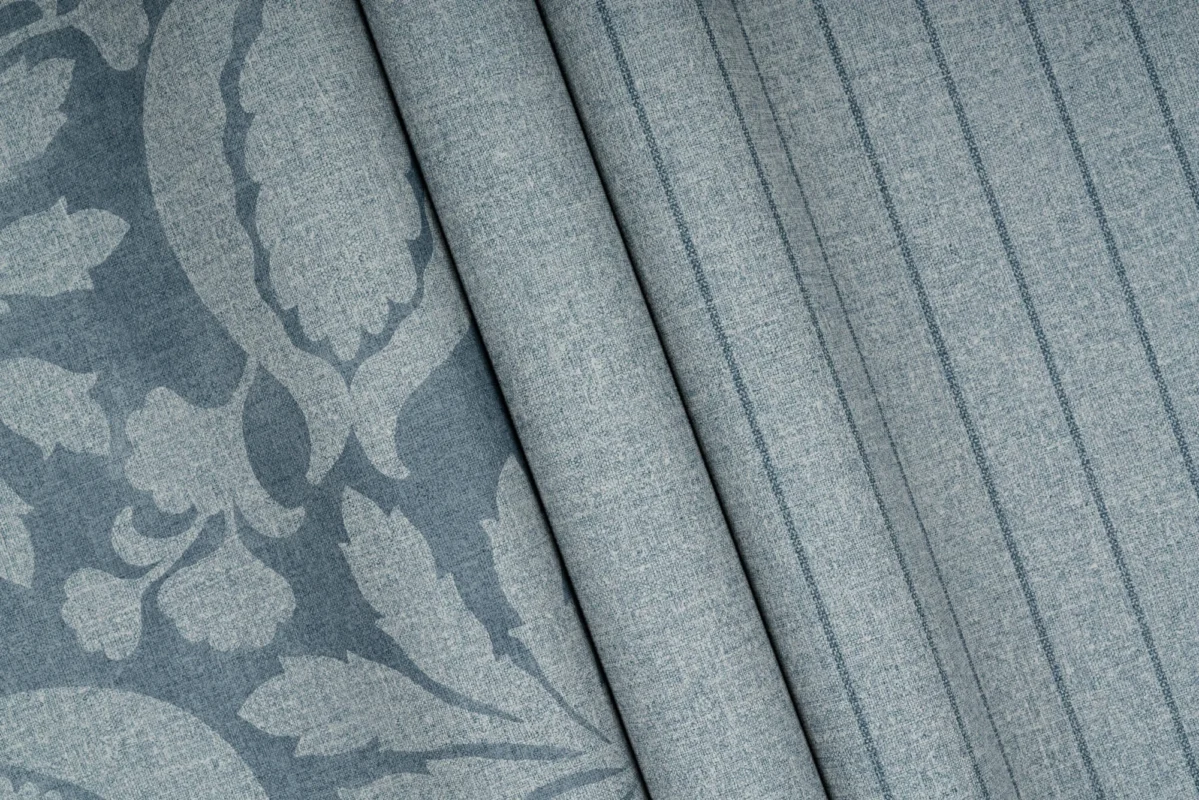 Florage wallcovering, shown in Angora Shore