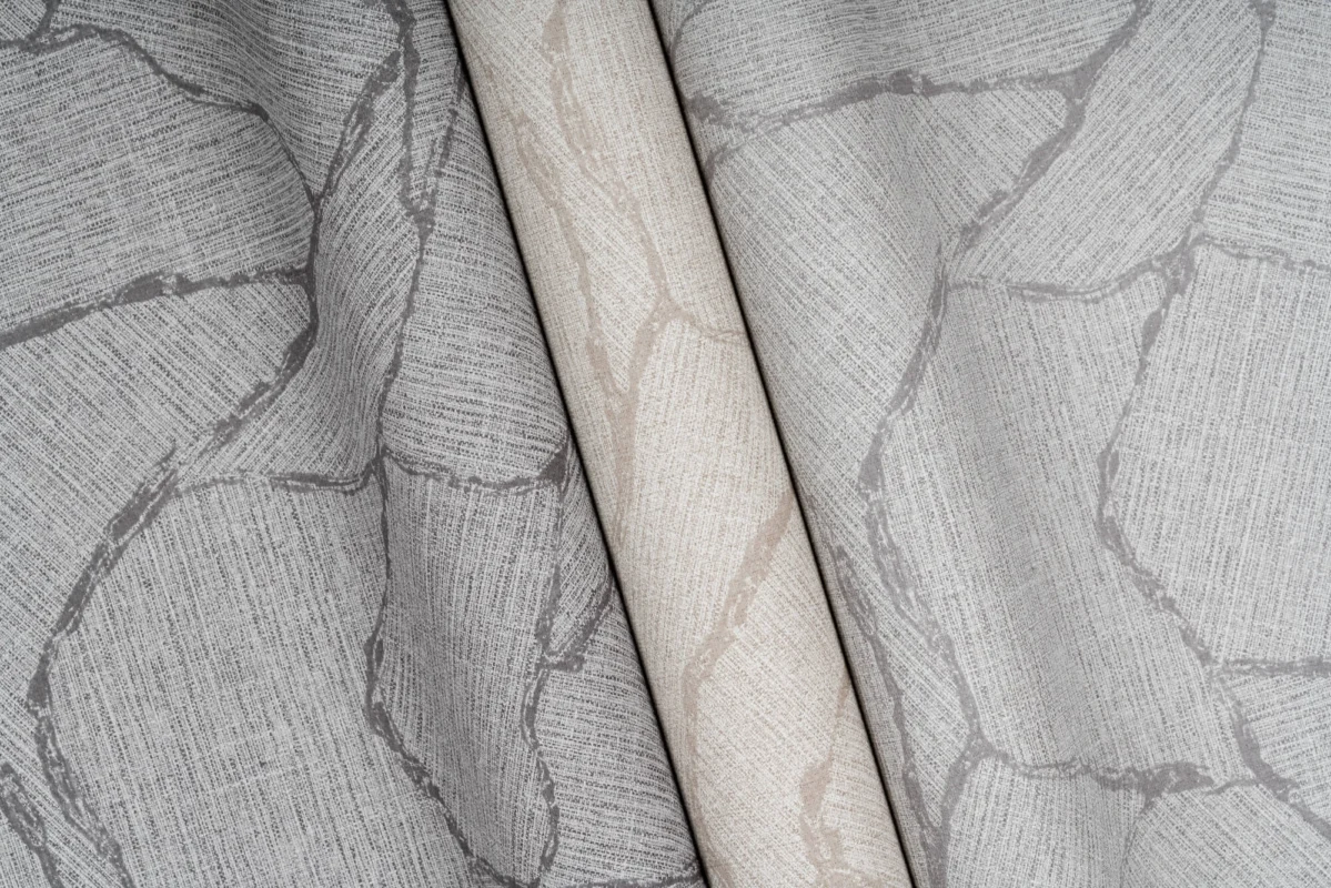 Inwood wallcovering, shown in Steel, Oatmeal, Oak