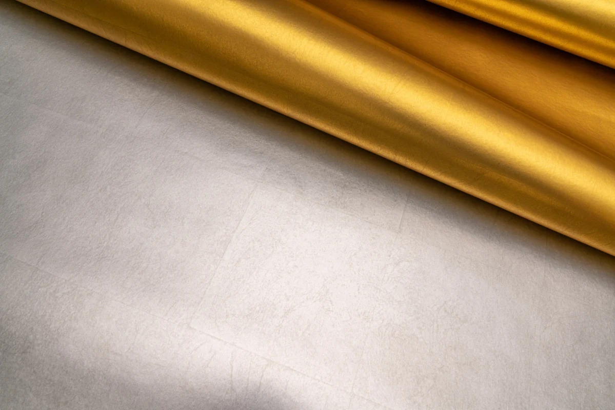 Languid Leaf wallcovering, shown in TAK-AA08-01, TAK-AA08-02