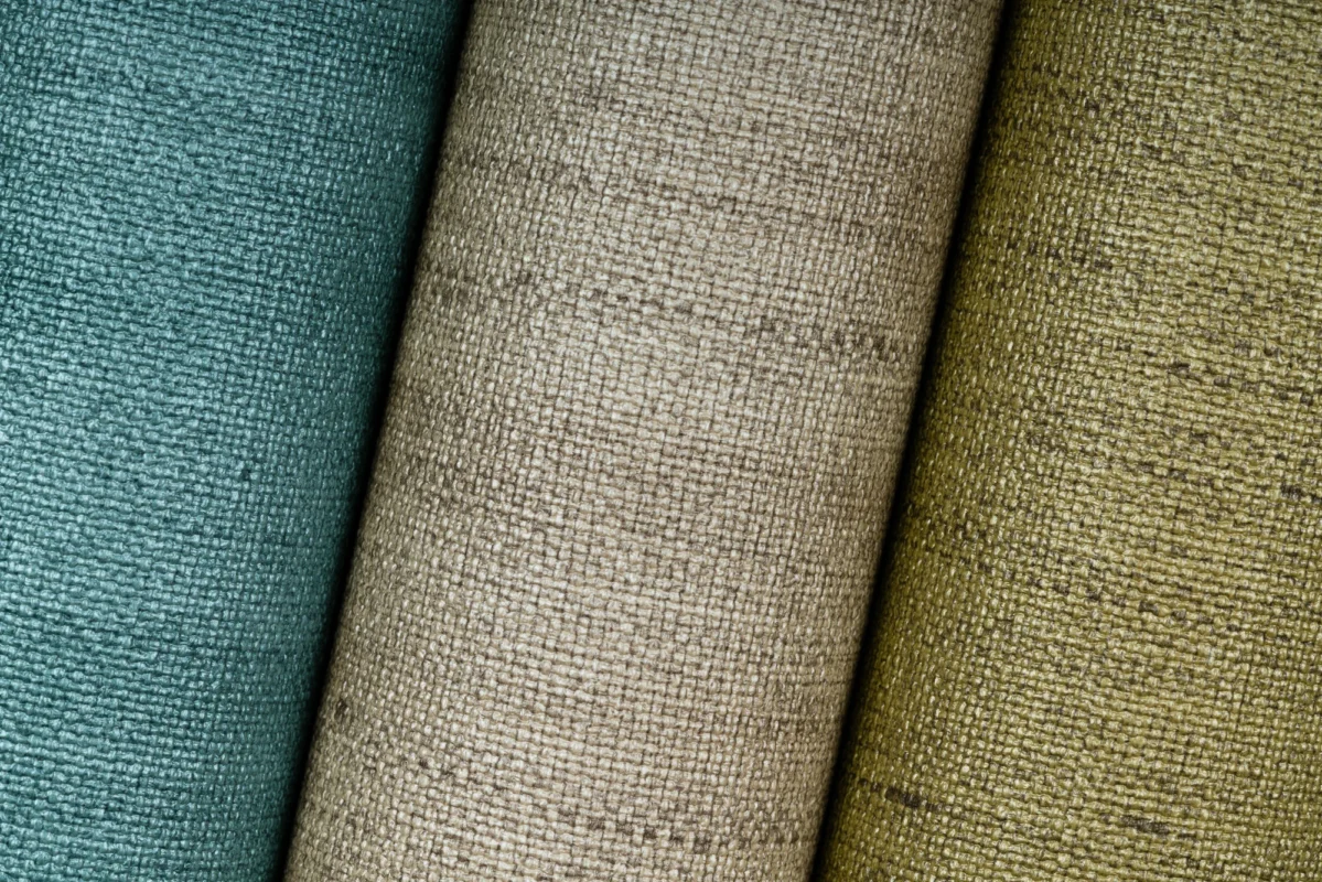 Lazur wallcovering, shown in 67581, 67574, 67579