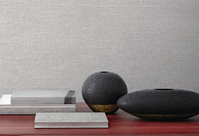 Lino wallcovering, shown in Frost