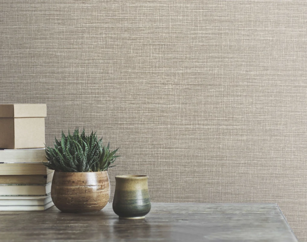 Ramie wallcovering, shown in Rolled