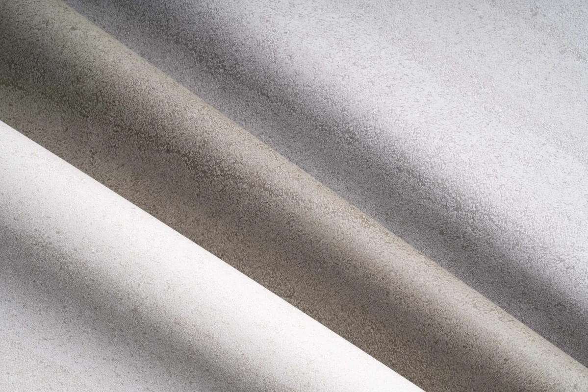 Rammed Earth wallcovering, shown in Crystal, Tide, Cosmos