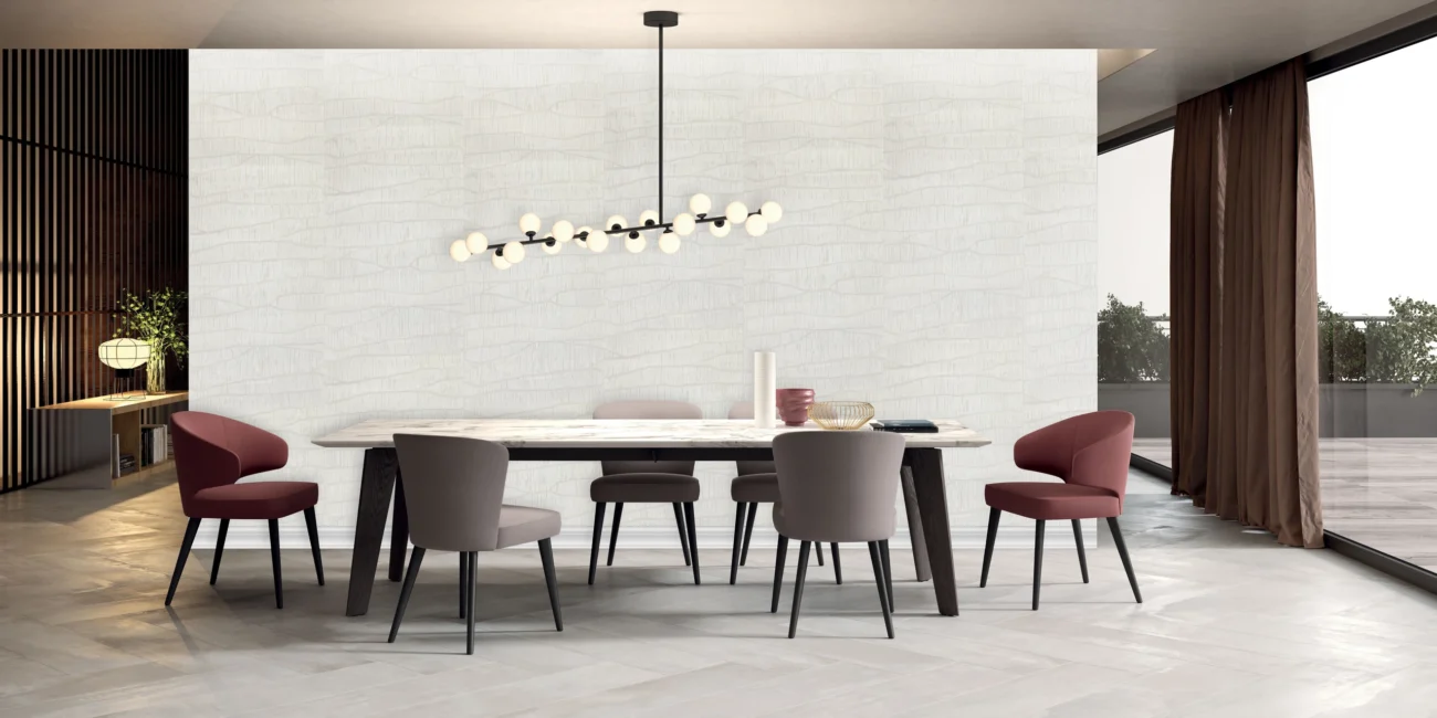 Sculpted Grain wallcovering, shown in KS-HP03-01