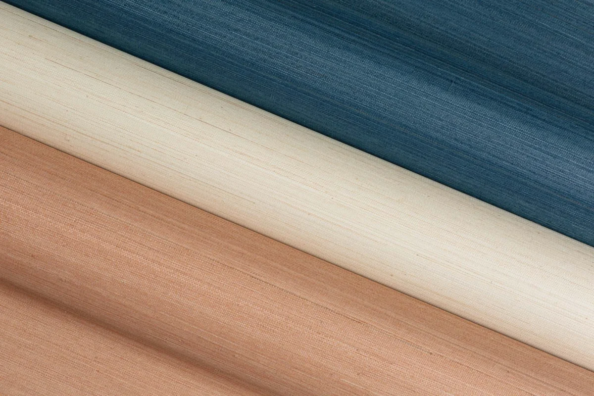Silk Noil wallcovering, shown in TAK-EA03-01, TAK-EA03-02, TAK-EA03-03