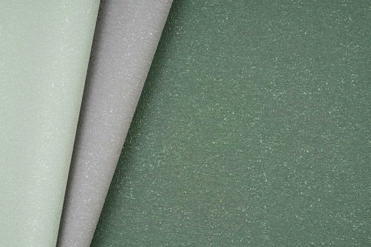 Sky Stone wallcovering, shown in Pisces Mist, Mercury, Earth