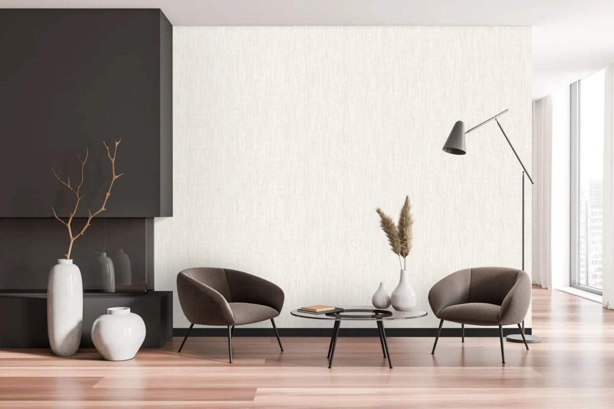Streamline wallcovering, shown in Parchment