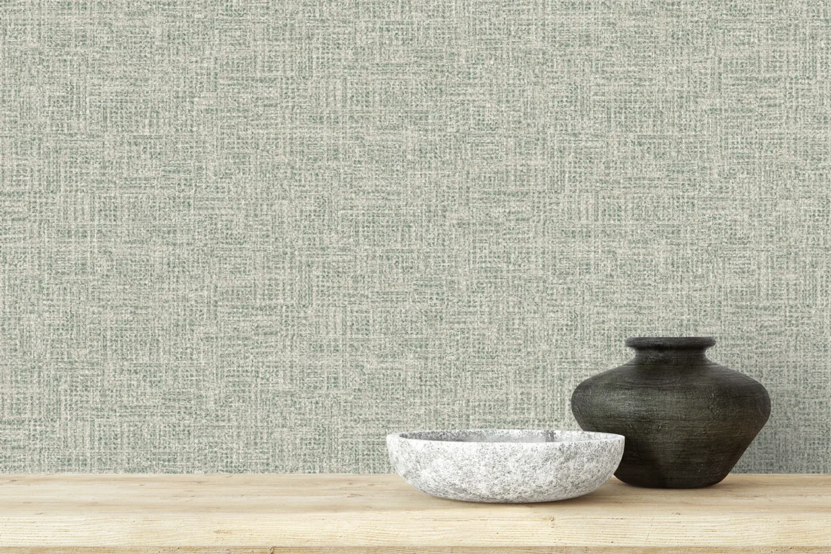 Sunset Park wallcovering, shown in Sage