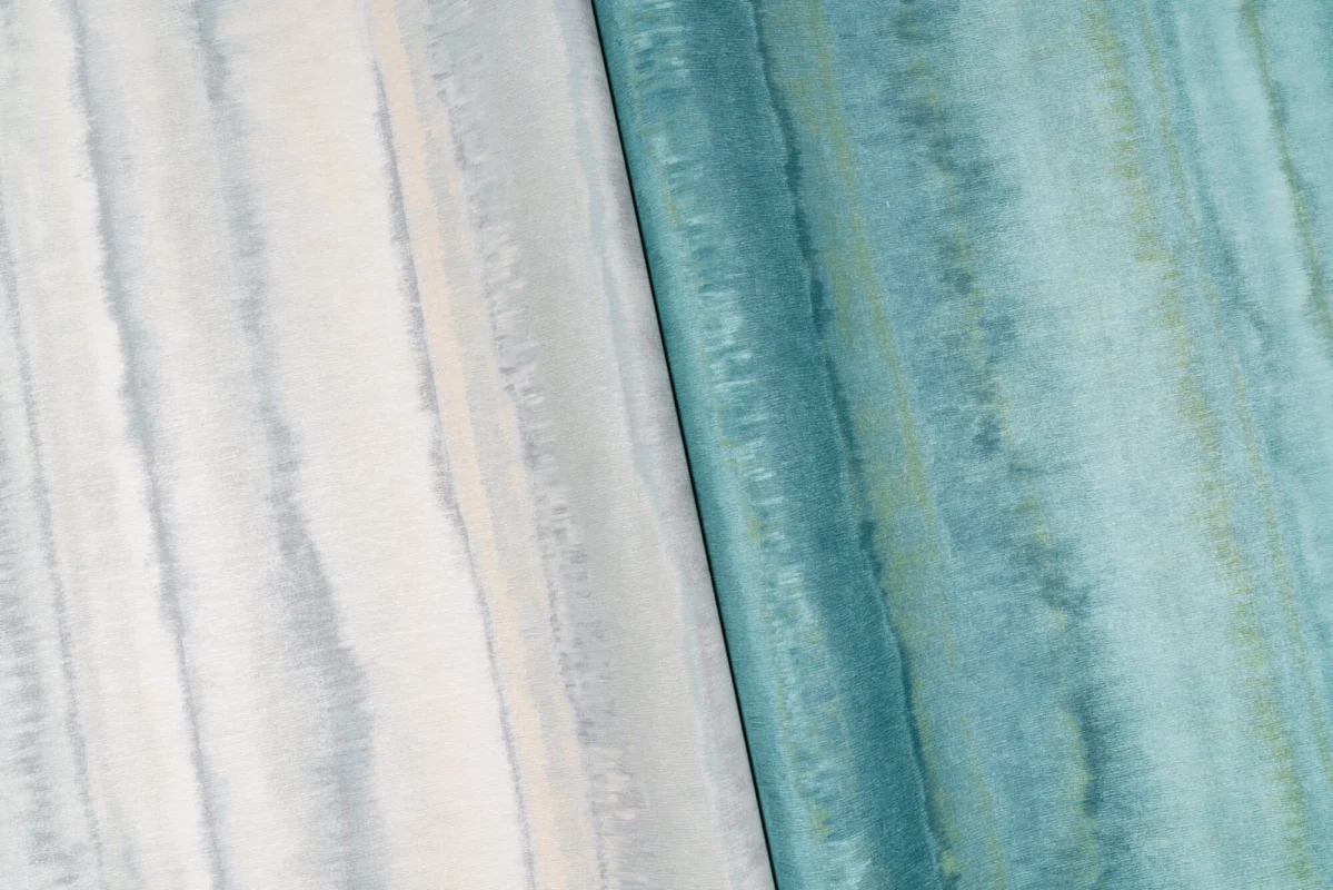 Whispering Waves wallcovering, shown in Baltic, Greenland