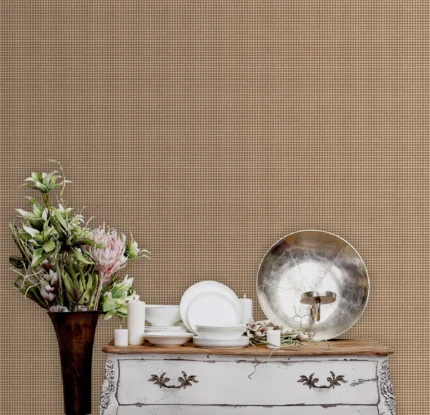 Tan Embossed Wallpaper – Timeless Elegance (3718-1)