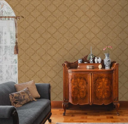 Tan Embossed Wallpaper – Textured Richness (4703-4)