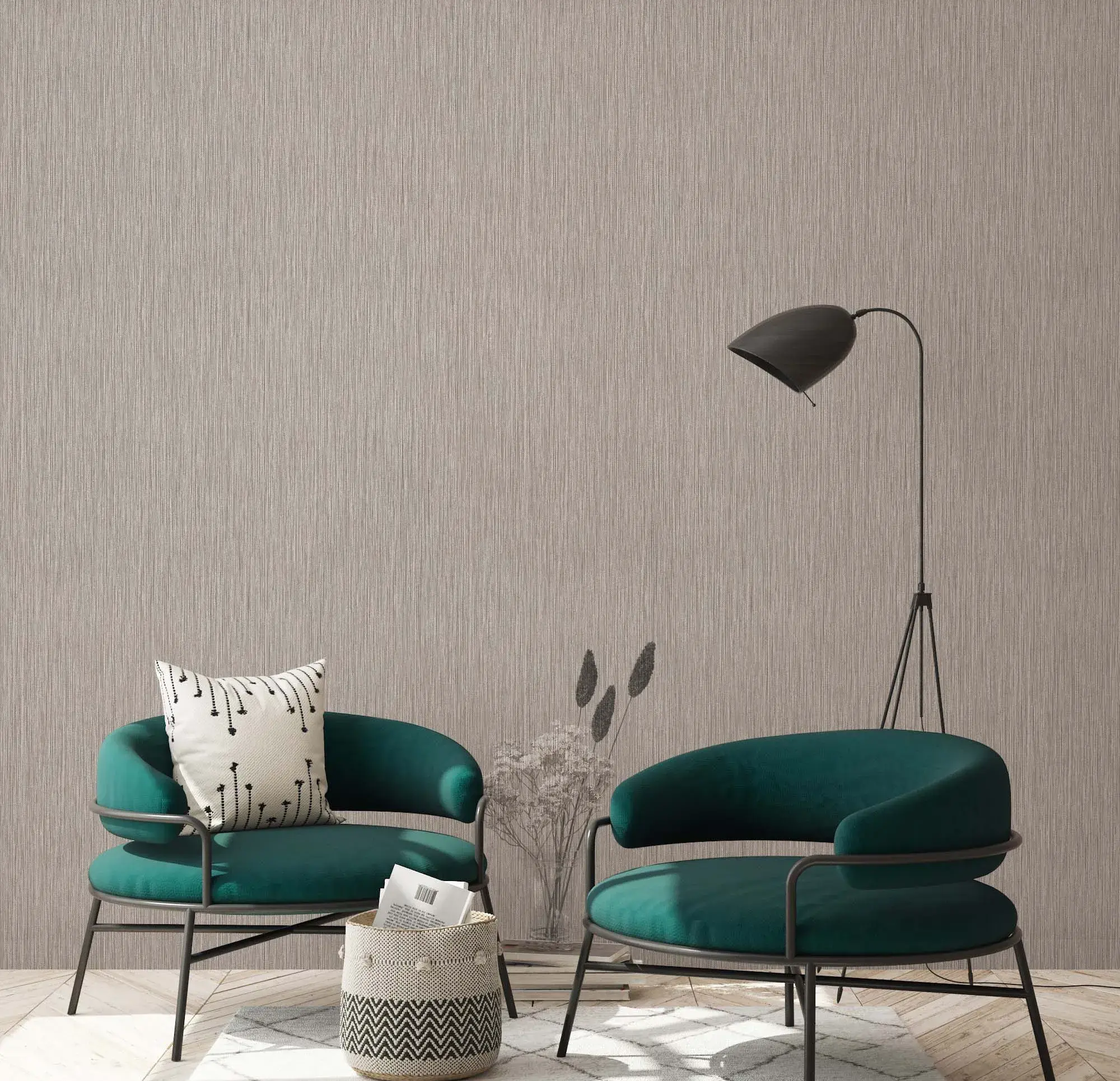 Gray Embossed Wallpaper – Jute Linen (5801-7) Gray Embossed Wallpaper – Jute Linen (5801-7)
